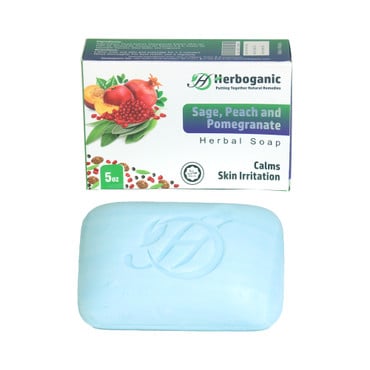 Herboganic: Sage, Peach and Pomegranate Herbal Soap, 5 oz image 0